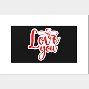 Valentine's Day Stickers - Love You Posters and Art